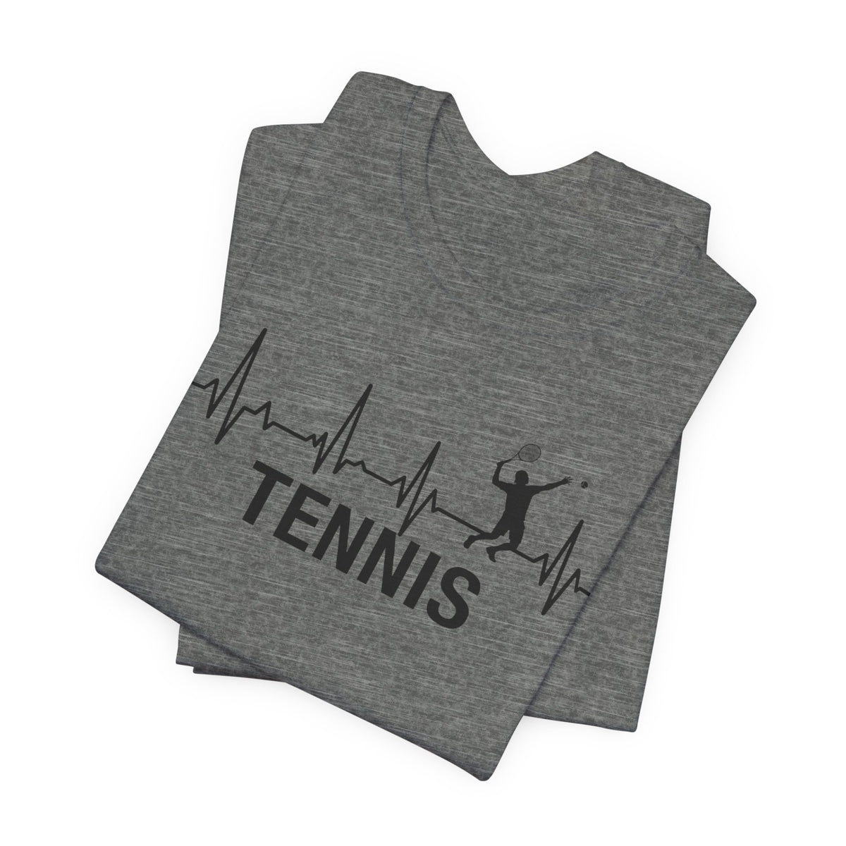 Tennis Heartbeat T‑Shirt — Tennis Player ECG Graphic Tee