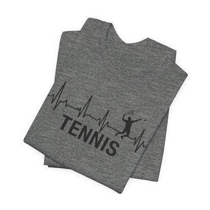 Tennis Heartbeat T‑Shirt — Tennis Player ECG Graphic Tee