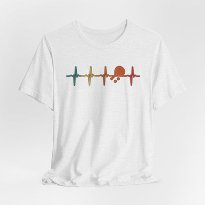 Tennis Heartbeat Tee – Retro Surfing Wave Graphic T-Shirt