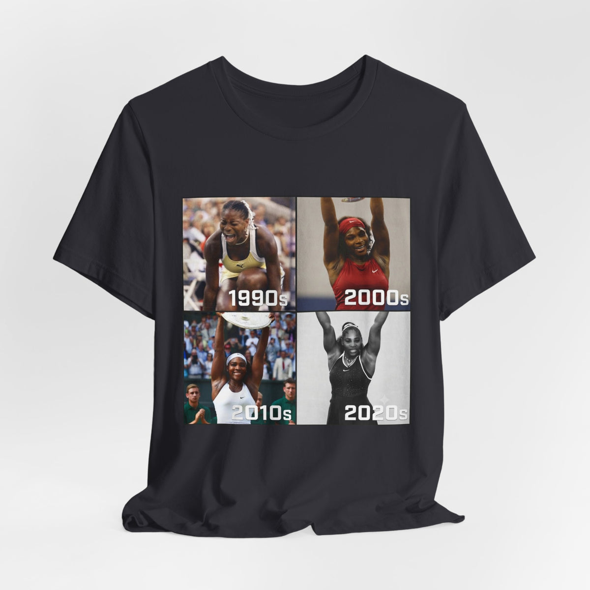 Decades of Champions Serena William’s 1990s–2020s Collage T-shirt