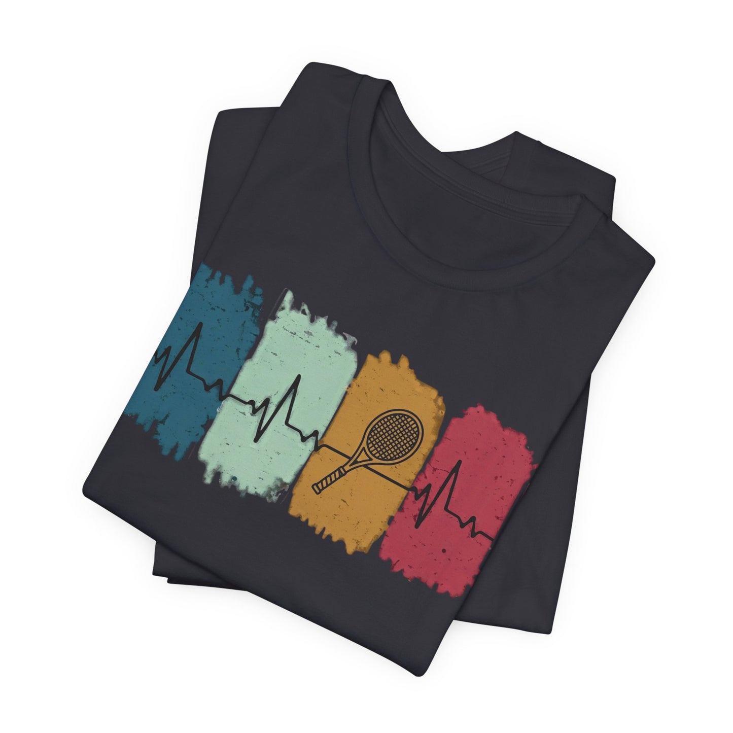 Drum Heartbeat T-Shirt – Retro Brushstroke Drumstick Heartbeat Tee
