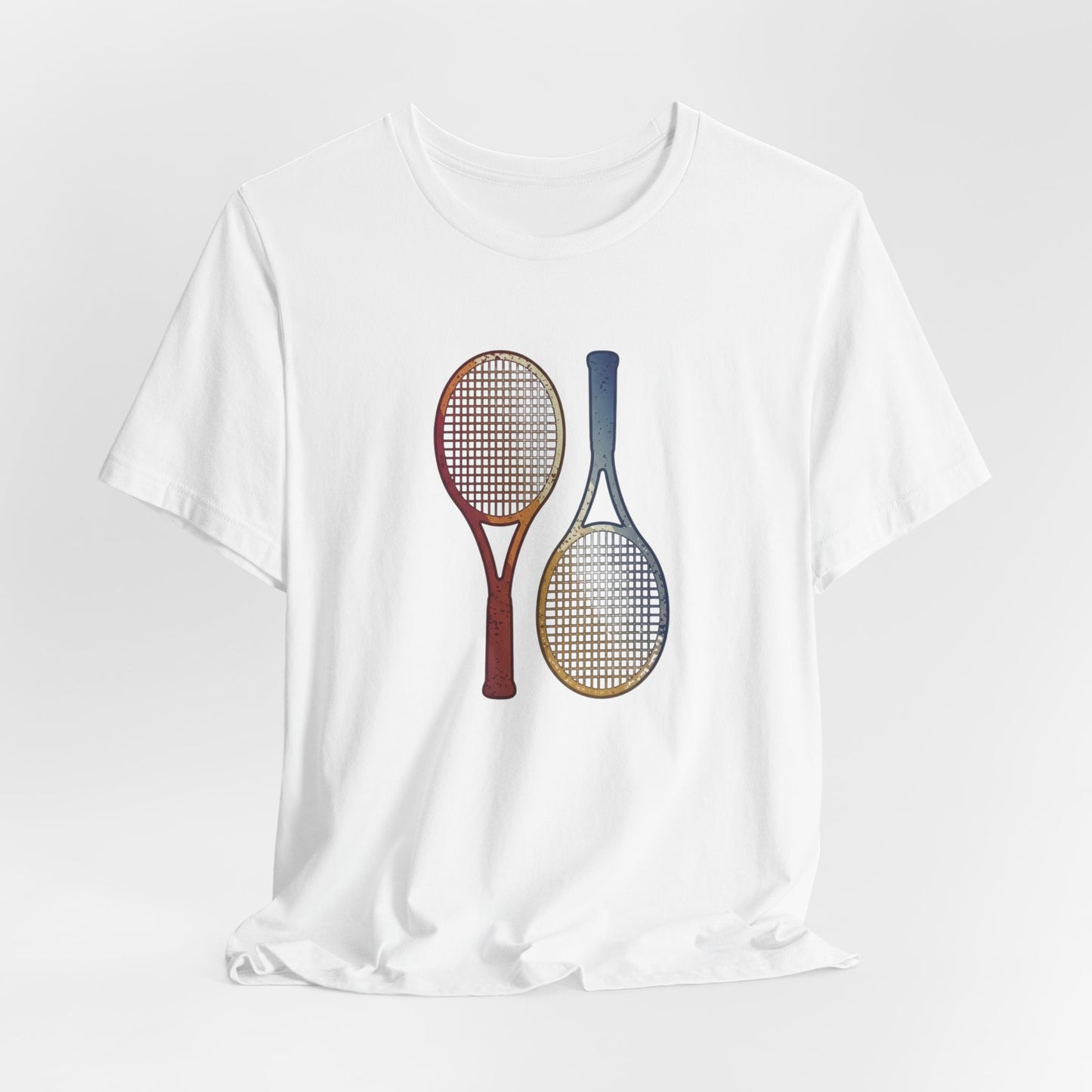 Tennis Rackets Tee — Vintage Wooden Racquets Graphic Shirt