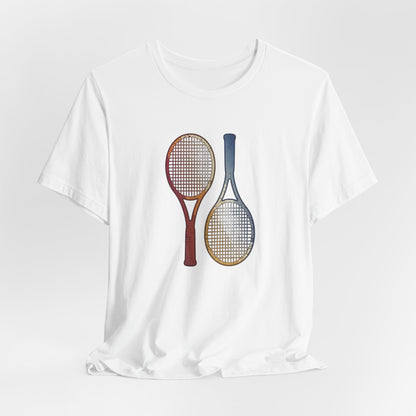 Tennis Rackets Tee — Vintage Wooden Racquets Graphic Shirt