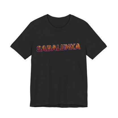 Sabalenka Tennis T‑Shirt — Bold Text Fan Tee