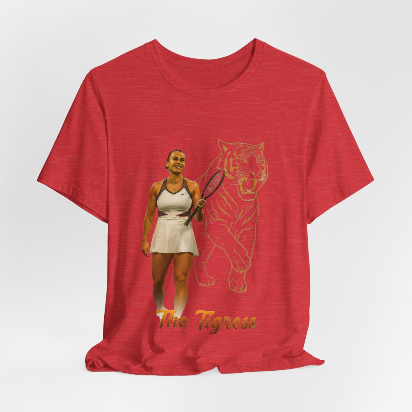 Sabalenka The Tigress Graphic Tee — Empowered Woman & Tiger Illustration