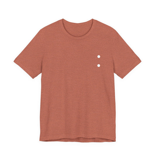 Minimal Dot Chest Tee — Casual Everyday Short Sleeve Shirt