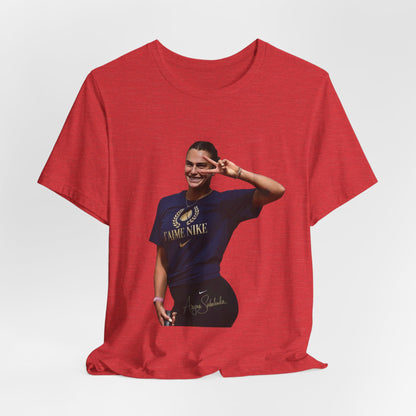 Aryna Sabalenka T-Shirt —Graphic Tee with Smiling Player Photo