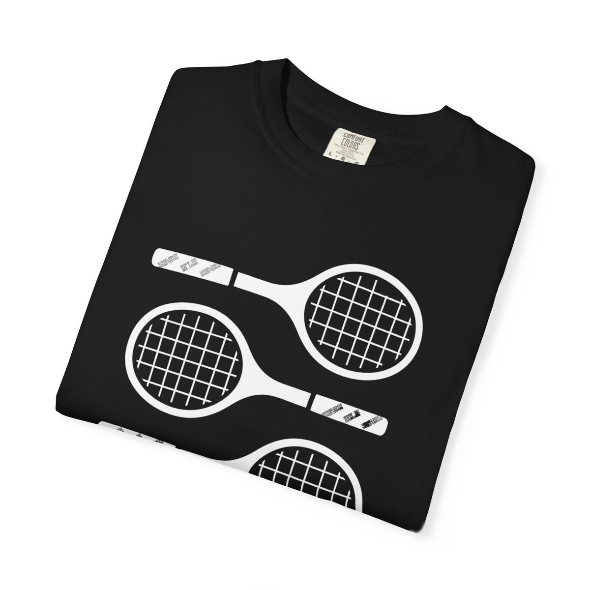Tennis Rackets Graphic T-Shirt — Vintage-Inspired Garment-Dyed Tee