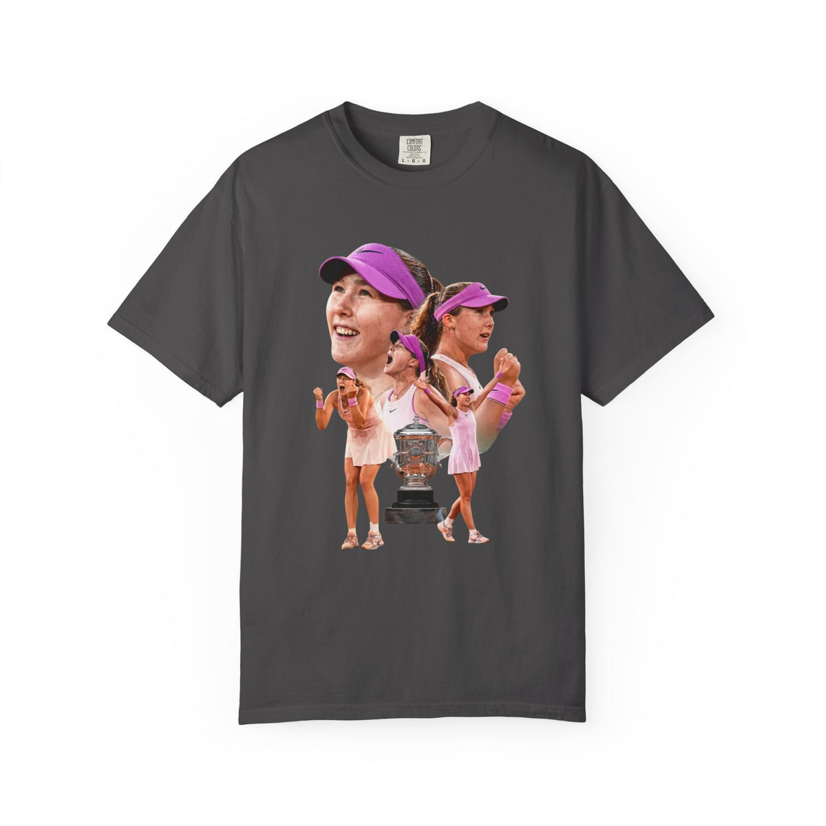 Tennis Graphic T-Shirt — 'Tennis: An Essential Element' Vintage Player Collage