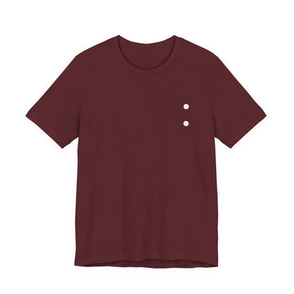 Minimal Dot Chest Tee — Casual Everyday Short Sleeve Shirt