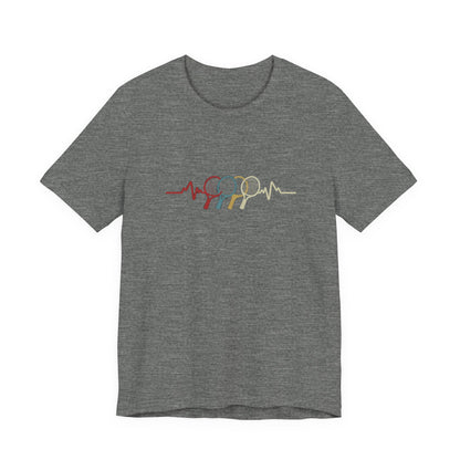 Tennis Heartbeat Tee — Retro Racket Line Art T-Shirt