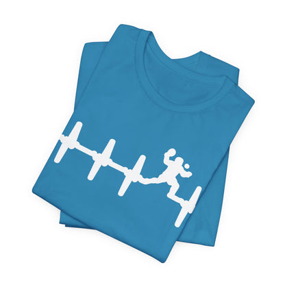 Runner Heartbeat T‑Shirt — Heartbeat EKG with Tennis Runner Graphic Tee