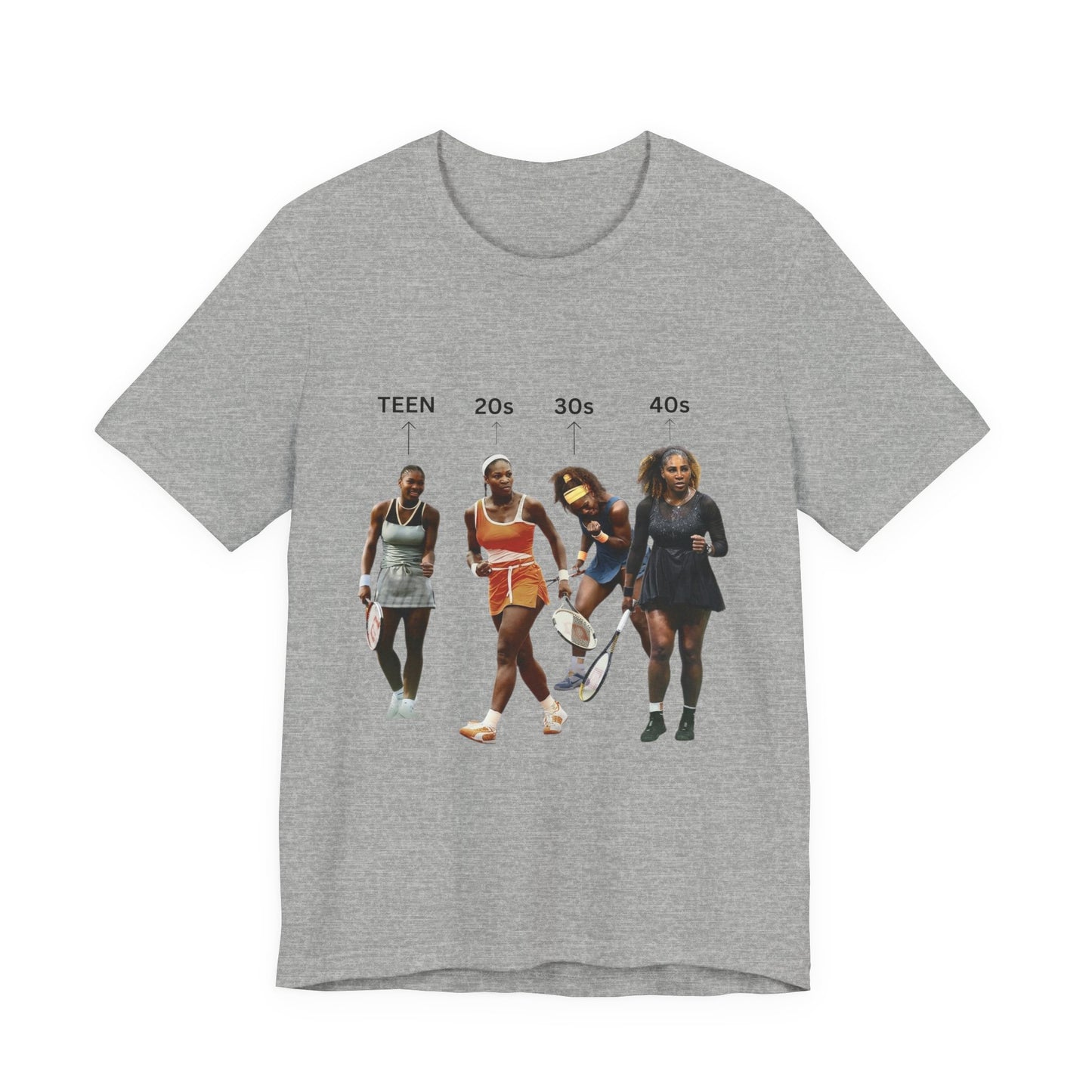 T-Shirt — Serena Williams Life Stages Graphic Tee (Teen · 20s · 30s · 40s)