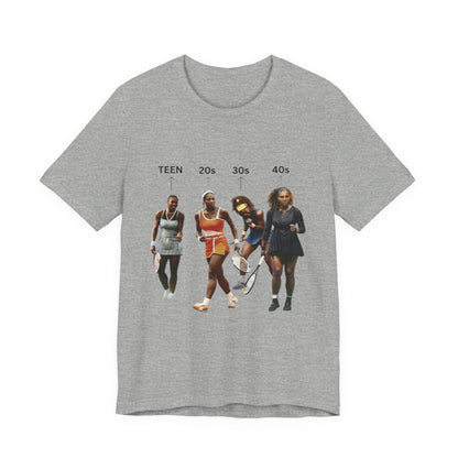 T-Shirt — Serena Williams Life Stages Graphic Tee (Teen · 20s · 30s · 40s)