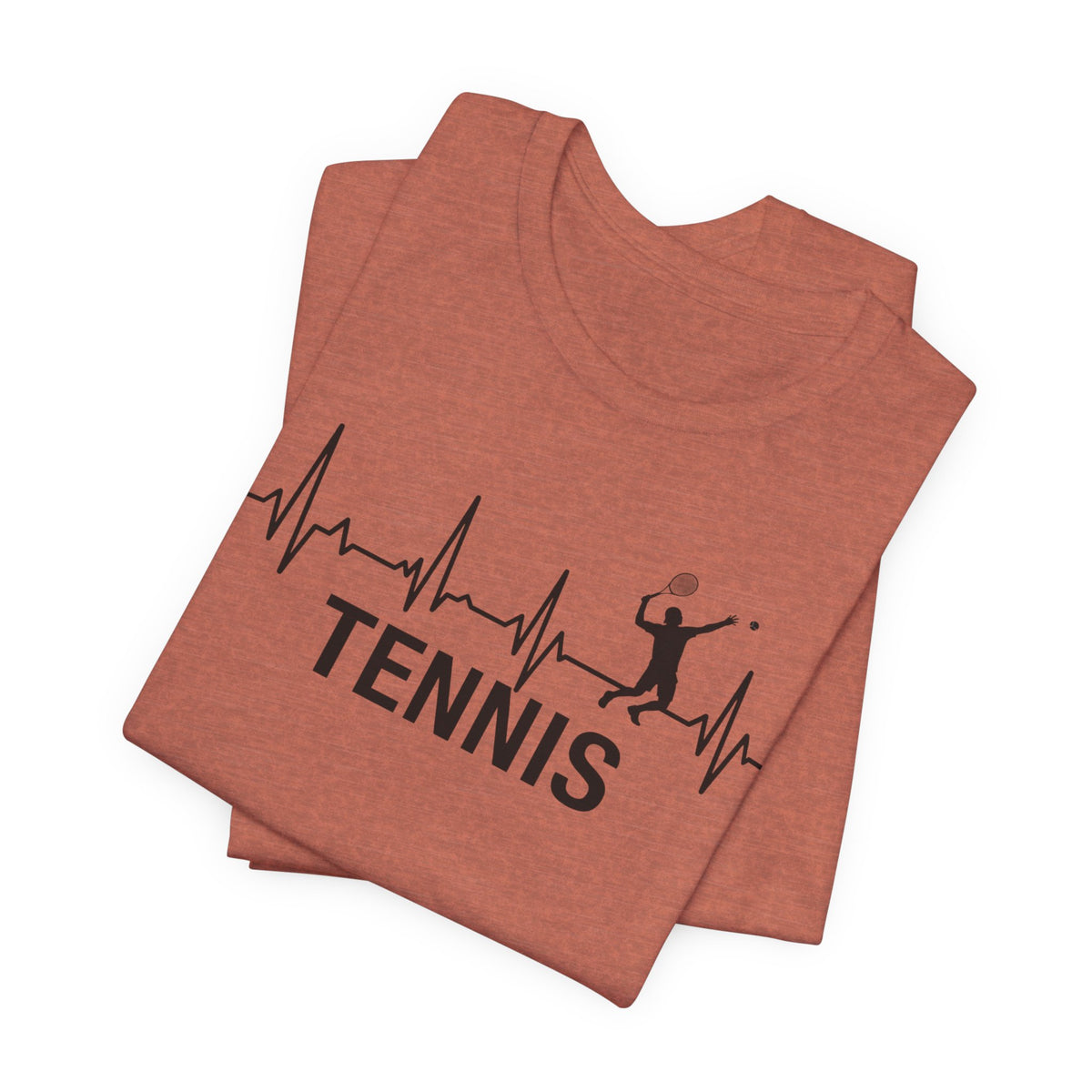 Tennis Heartbeat T‑Shirt — Tennis Player ECG Graphic Tee