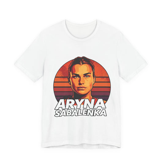 Aryna Sabalenka Graphic Tee — Vintage Sunset Tennis Player T-Shirt