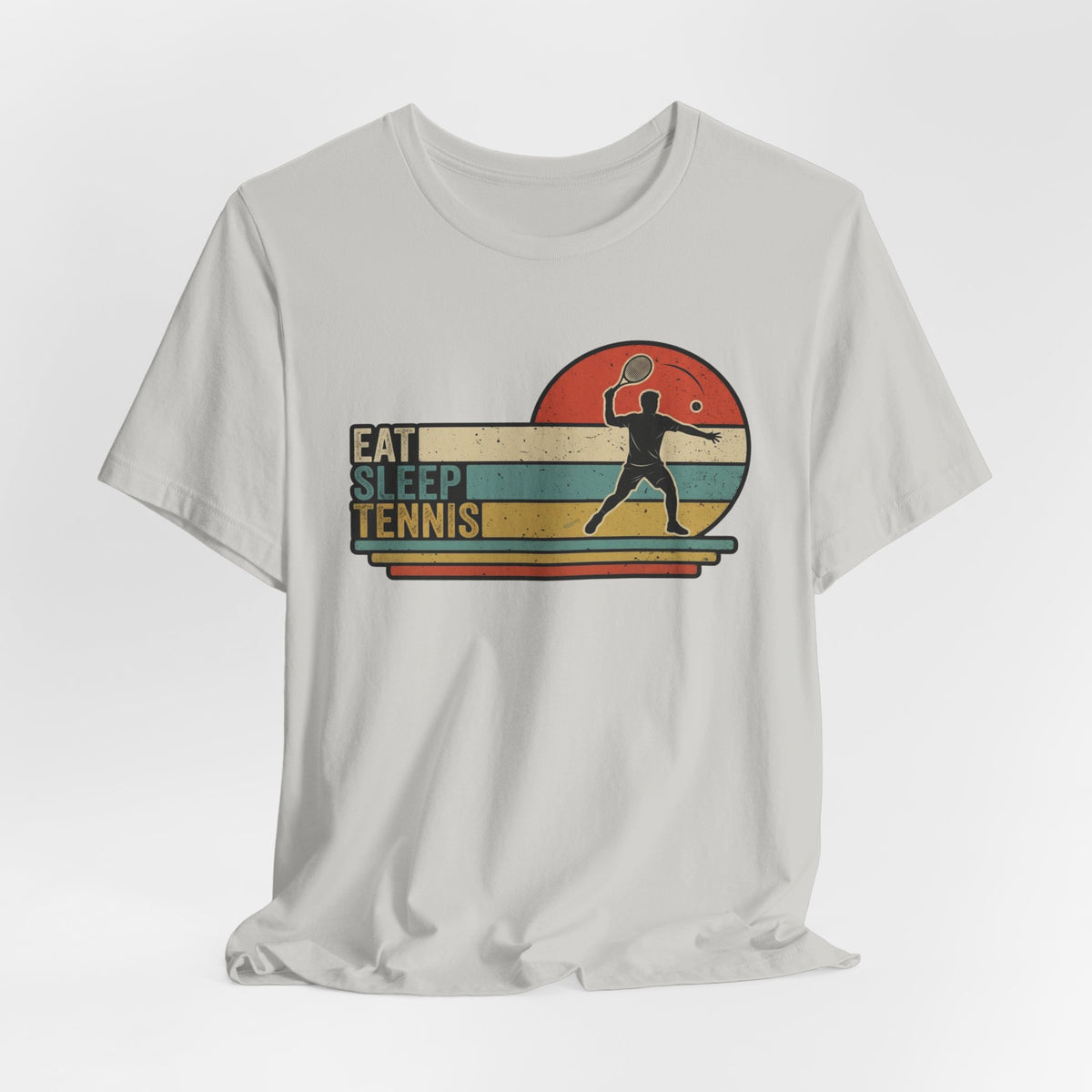 Eat Sleep Tennis Retro Graphic Tee — Vintage Tennis Player T‑Shirt