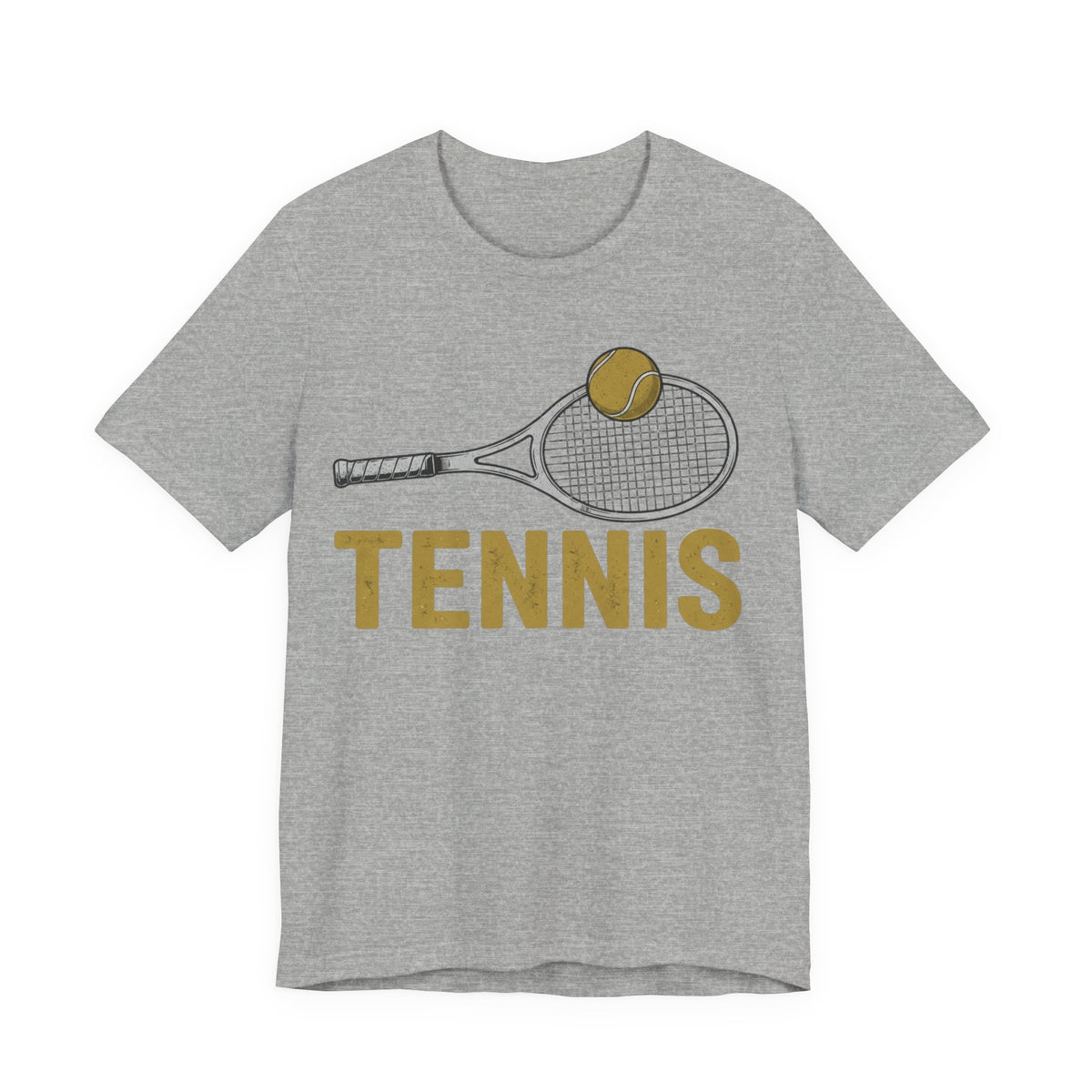 Tennis Racket & Ball Tee — Retro Athletic Tennis T‑Shirt