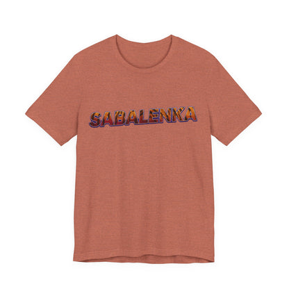 Sabalenka Tennis T‑Shirt — Bold Text Fan Tee