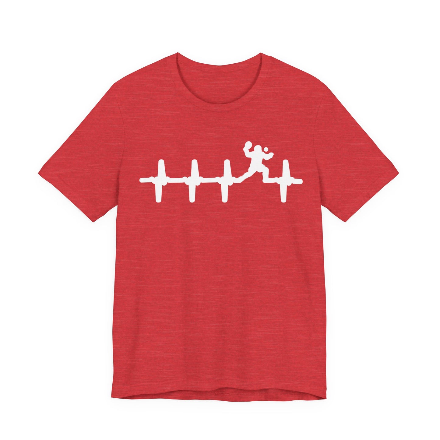 Runner Heartbeat T‑Shirt — Heartbeat EKG with Tennis Runner Graphic Tee