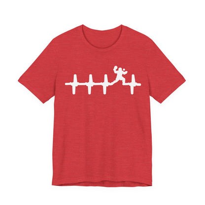 Runner Heartbeat T‑Shirt — Heartbeat EKG with Tennis Runner Graphic Tee