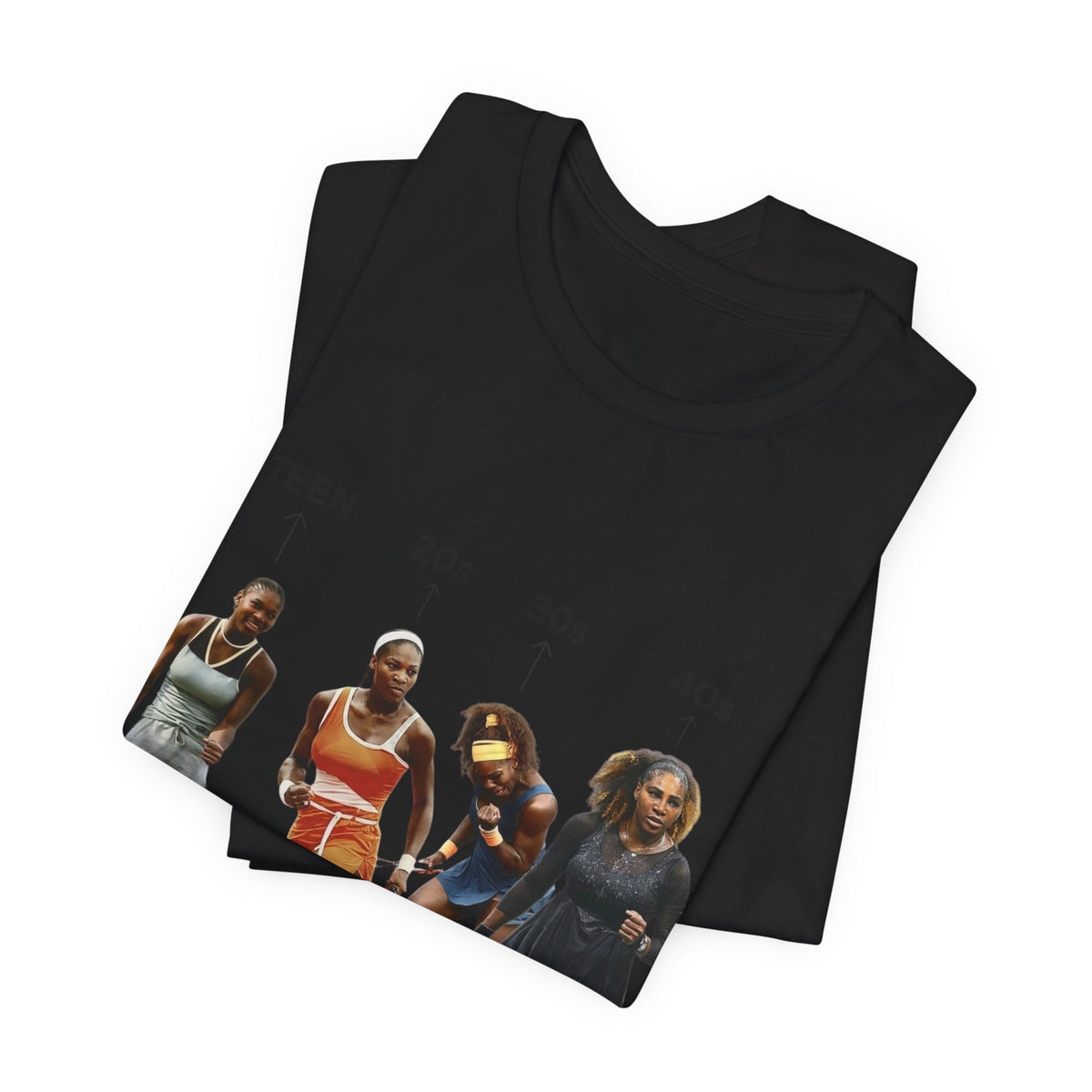T-Shirt — Serena Williams Life Stages Graphic Tee (Teen · 20s · 30s · 40s)