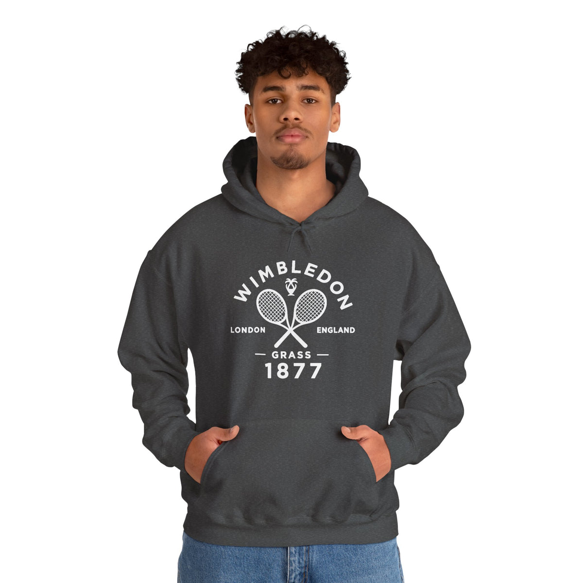 Wimbledon 1877 Tennis Hoodie — Classic Racquets Logo Pullover
