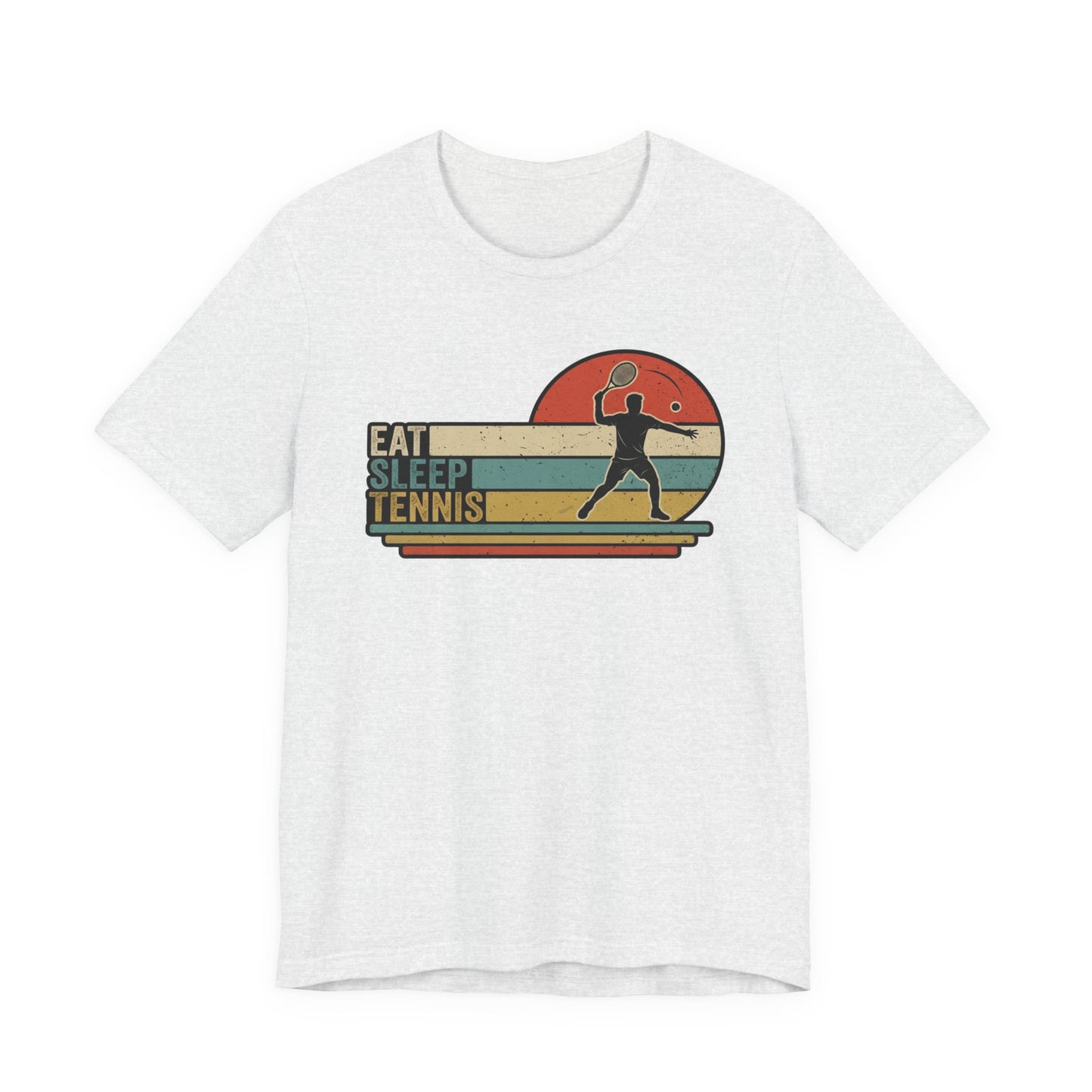 Eat Sleep Tennis Retro Graphic Tee — Vintage Tennis Player T‑Shirt