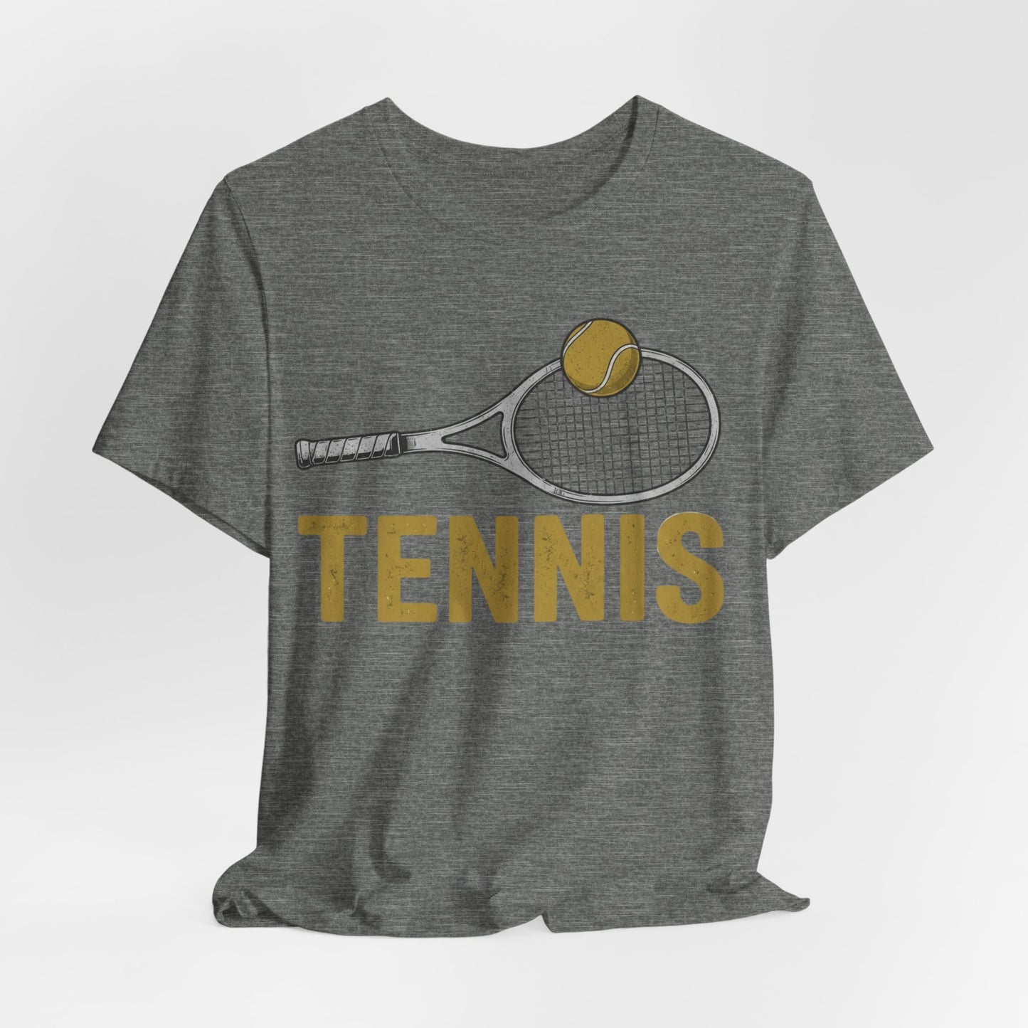 Tennis Racket & Ball Tee — Retro Athletic Tennis T‑Shirt