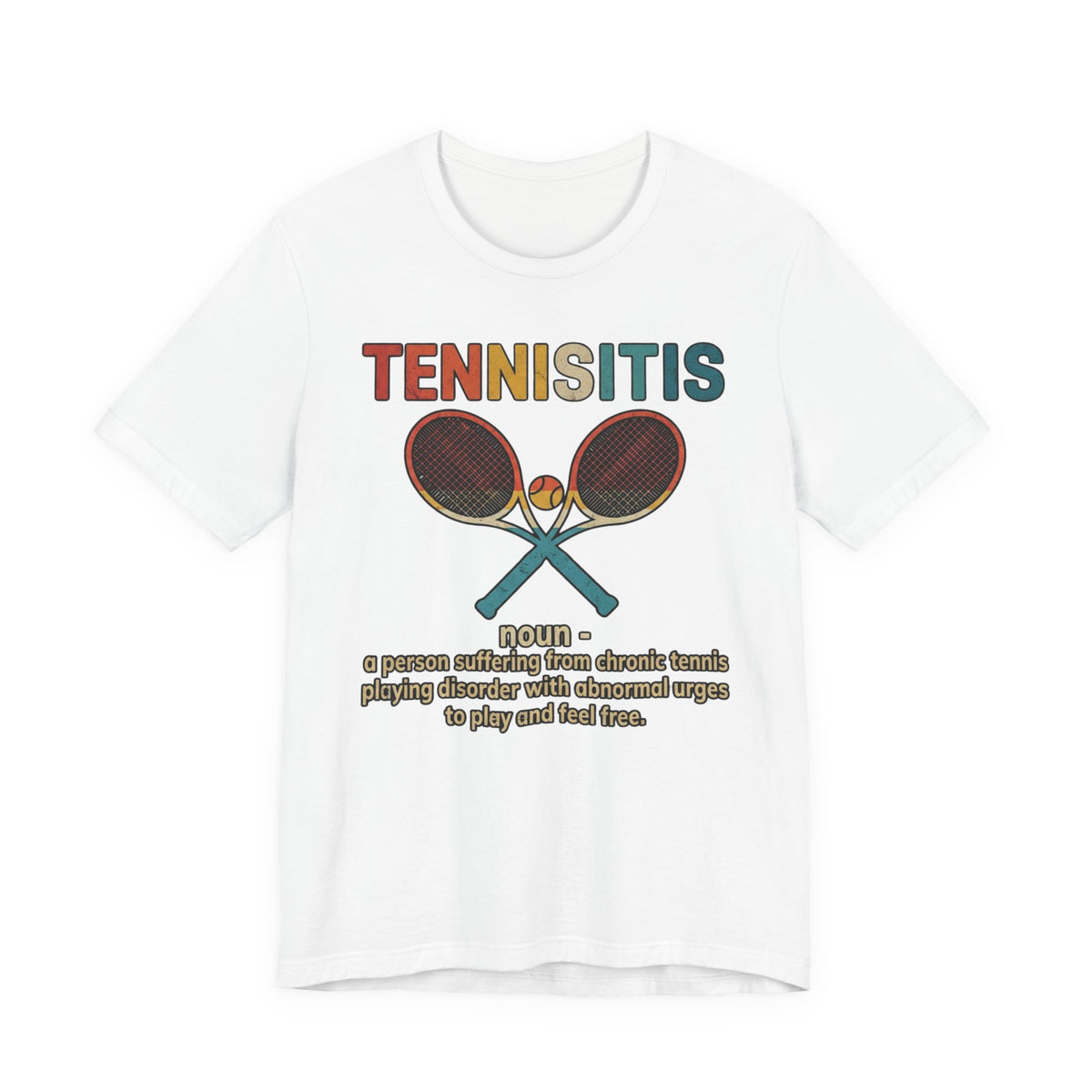 Tennisitis T-Shirt – Vintage Tennis Rackets Graphic Tee