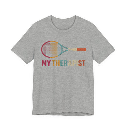 Tennis 'My Therapist' Graphic Tee — Funny Tennis Player Gift