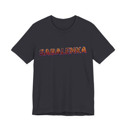 Sabalenka Tennis T‑Shirt — Bold Text Fan Tee