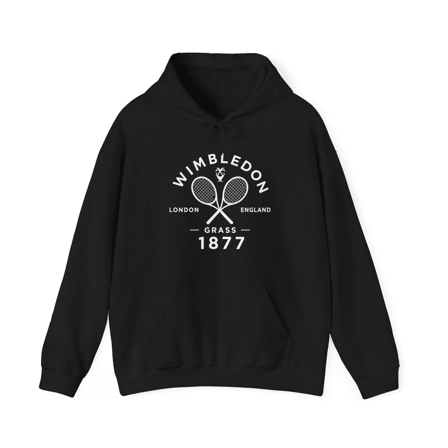 Wimbledon 1877 Tennis Hoodie — Classic Racquets Logo Pullover