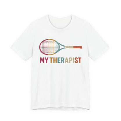 Tennis 'My Therapist' Graphic Tee — Funny Tennis Player Gift