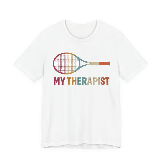 Tennis 'My Therapist' Graphic Tee — Funny Tennis Player Gift