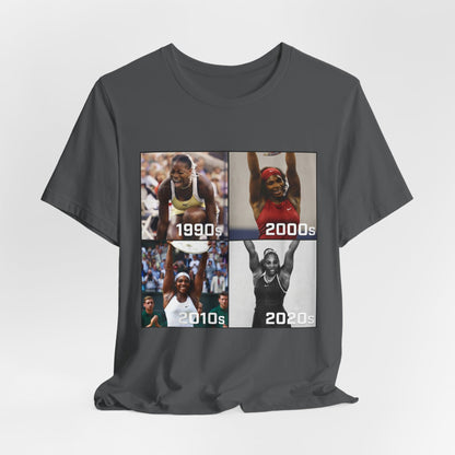 Decades of Champions Serena William’s 1990s–2020s Collage T-shirt