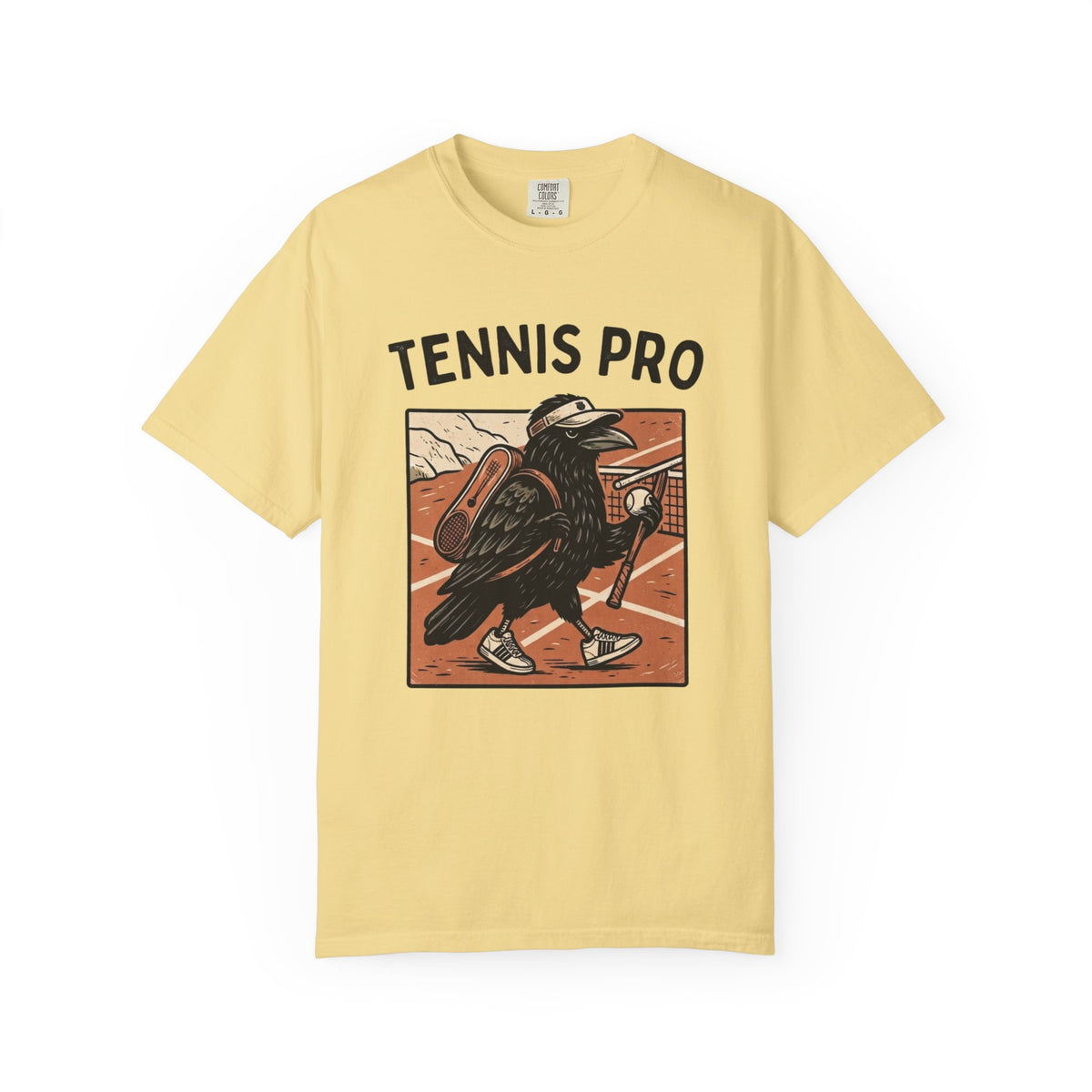 Tennis Pro T‑Shirt — Vintage Raven Tennis Graphic