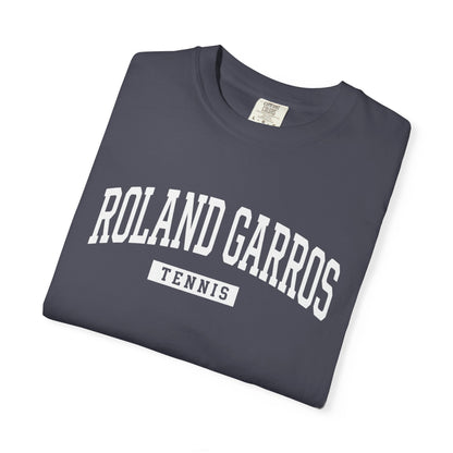 Roland Garros Retro Tennis Tee — Paris 2026 Garment-Dyed Court Shirt