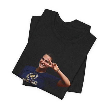 Aryna Sabalenka T-Shirt —Graphic Tee with Smiling Player Photo