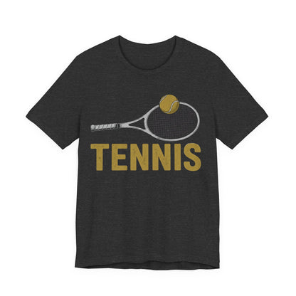 Tennis Racket & Ball Tee — Retro Athletic Tennis T‑Shirt