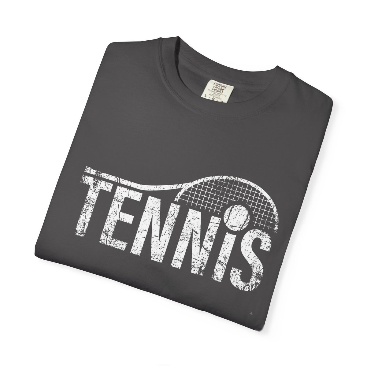 Tennis Vintage Graphic T-Shirt — Distressed Racket & Ball Tee