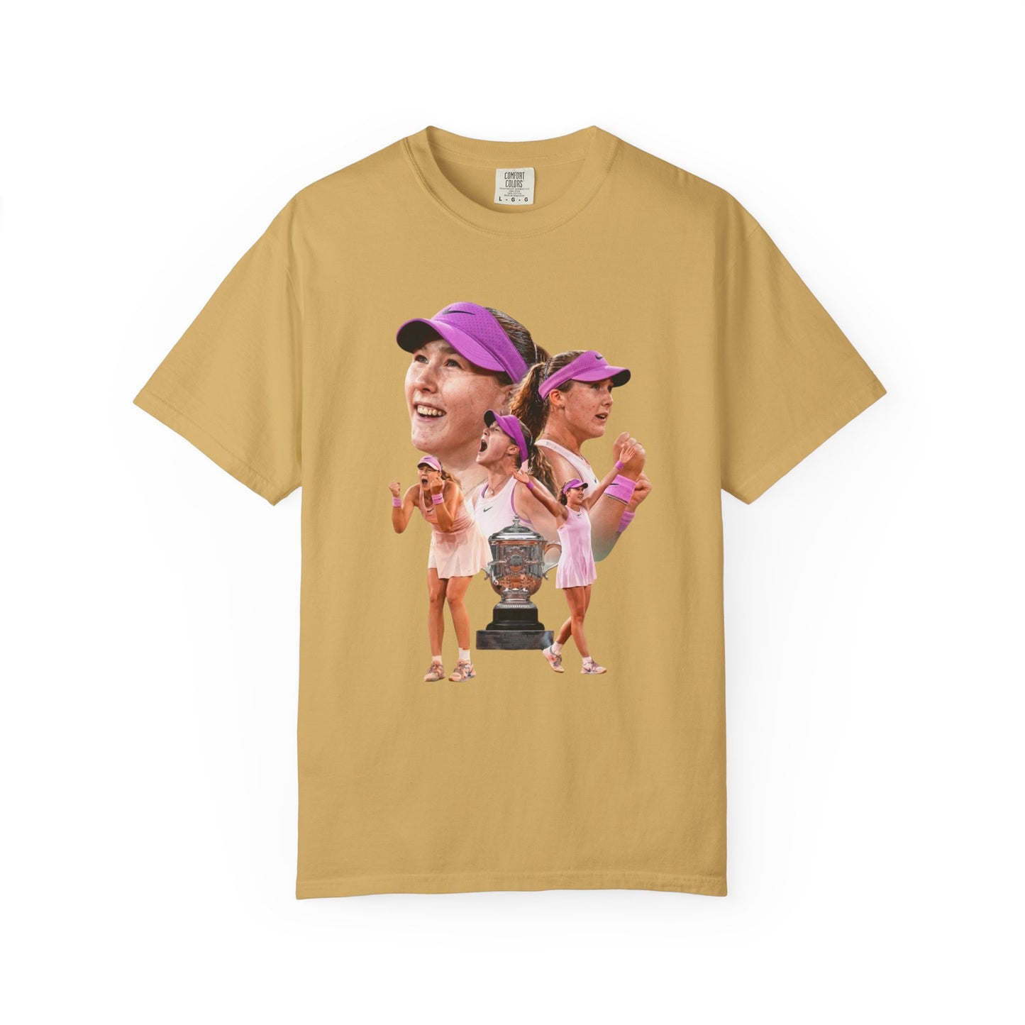 Tennis Graphic T-Shirt — 'Tennis: An Essential Element' Vintage Player Collage