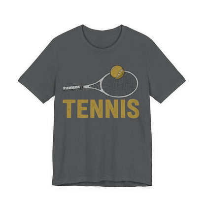 Tennis Racket & Ball Tee — Retro Athletic Tennis T‑Shirt