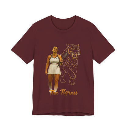 Sabalenka The Tigress Graphic Tee — Empowered Woman & Tiger Illustration