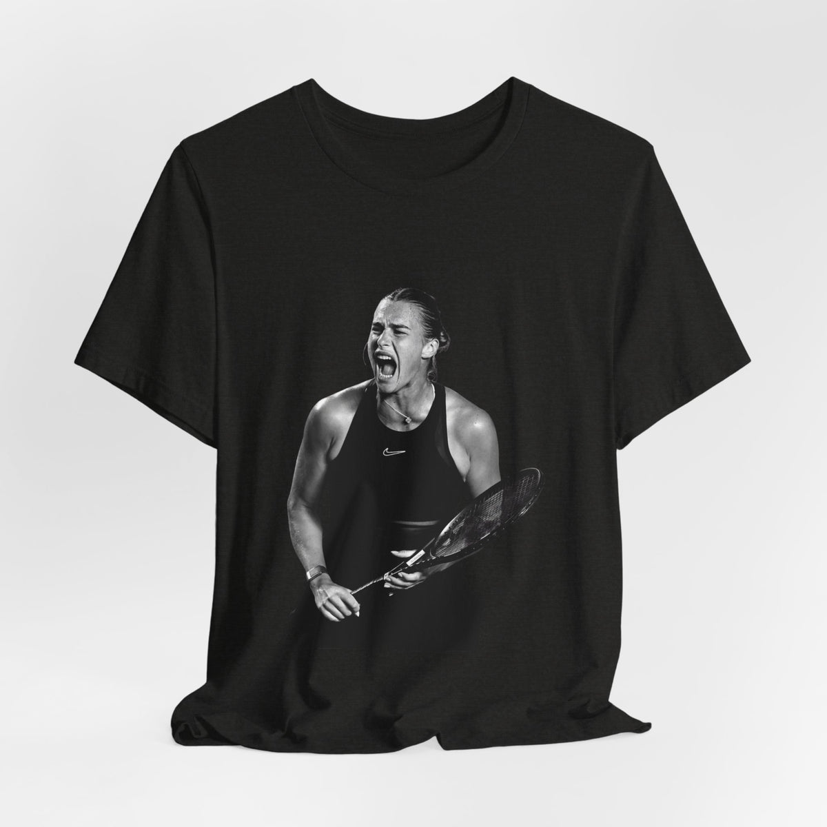 Tennis Player Sabalenka Graphic Tee — Energetic Champion Tennis T‑Shirt