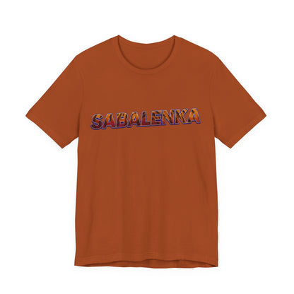 Sabalenka Tennis T‑Shirt — Bold Text Fan Tee