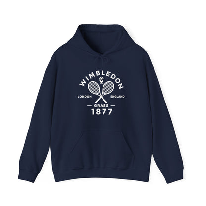 Wimbledon 1877 Tennis Hoodie — Classic Racquets Logo Pullover