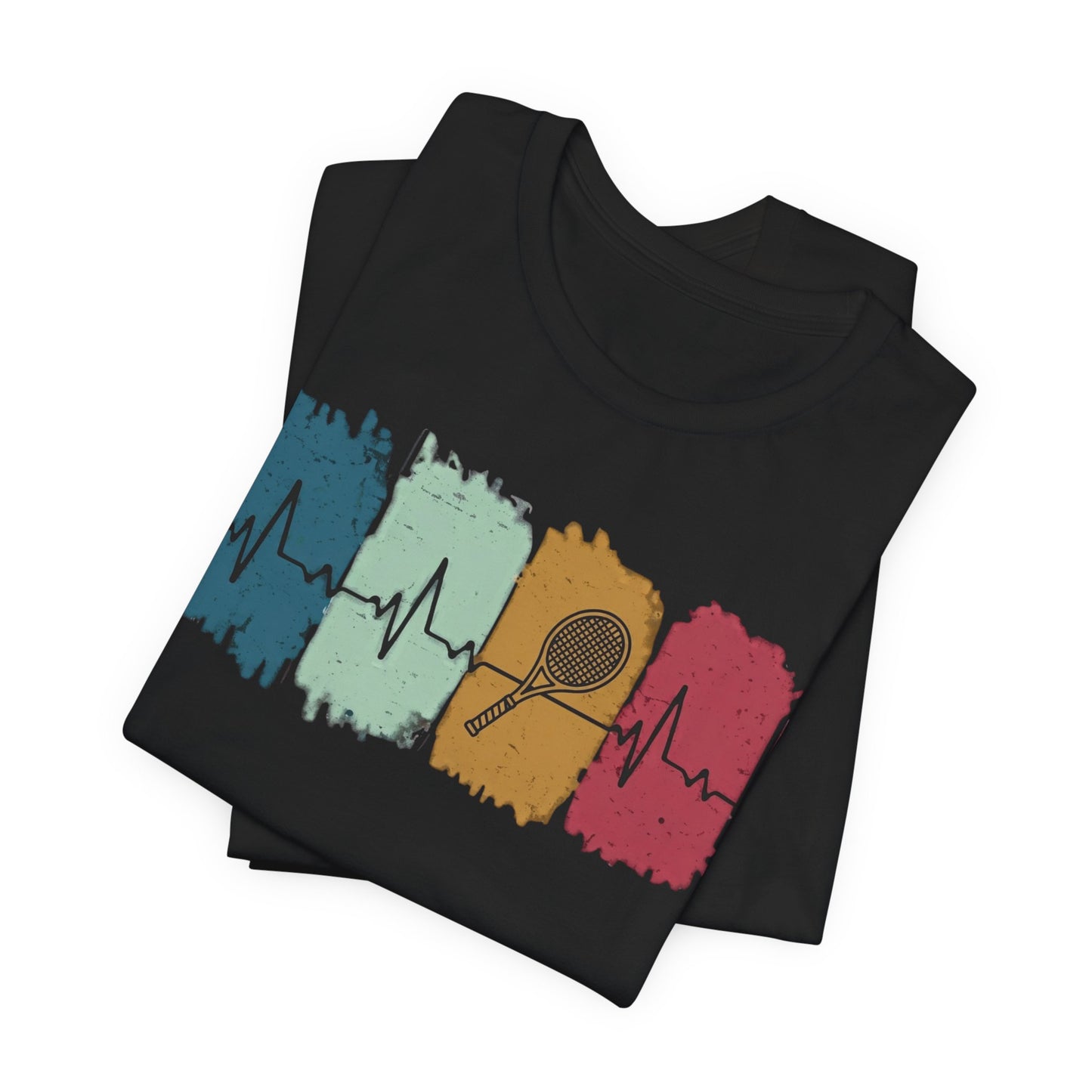 Drum Heartbeat T-Shirt – Retro Brushstroke Drumstick Heartbeat Tee