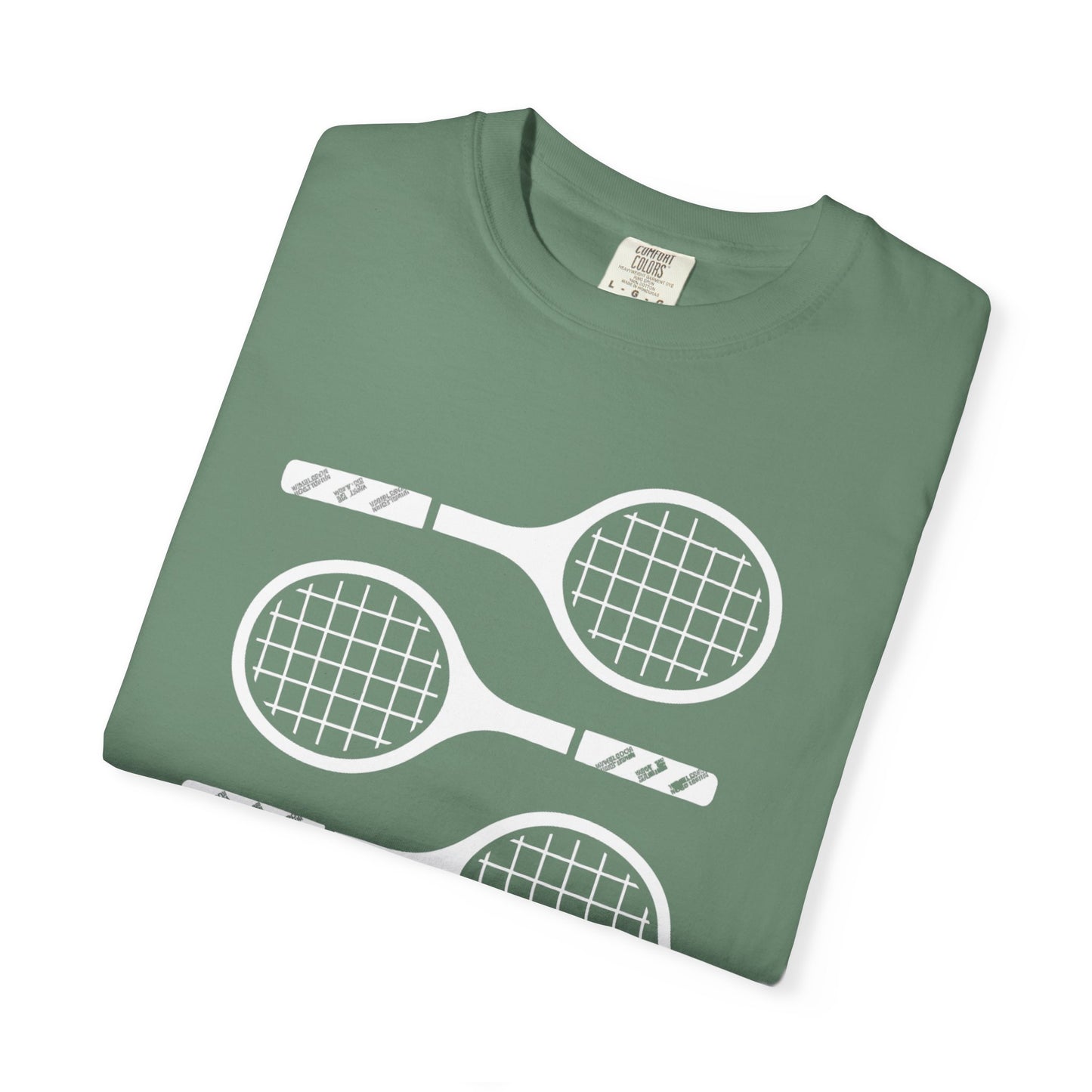 Tennis Rackets Graphic T-Shirt — Vintage-Inspired Garment-Dyed Tee