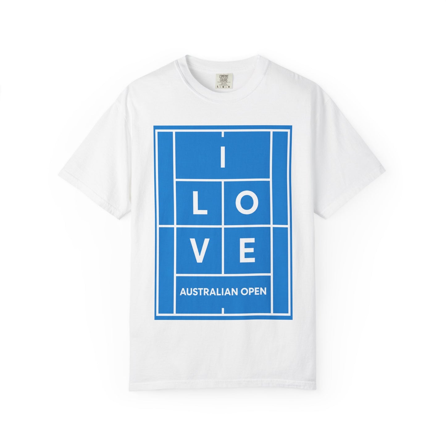 "I LOVE" Australian Open Tennis Court Graphic